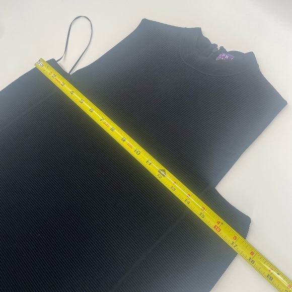 Ralph Lauren Collection Mini Black Mock Neck Dress 60s Ribbed Boxy Short Runway - Picture 6 of 11